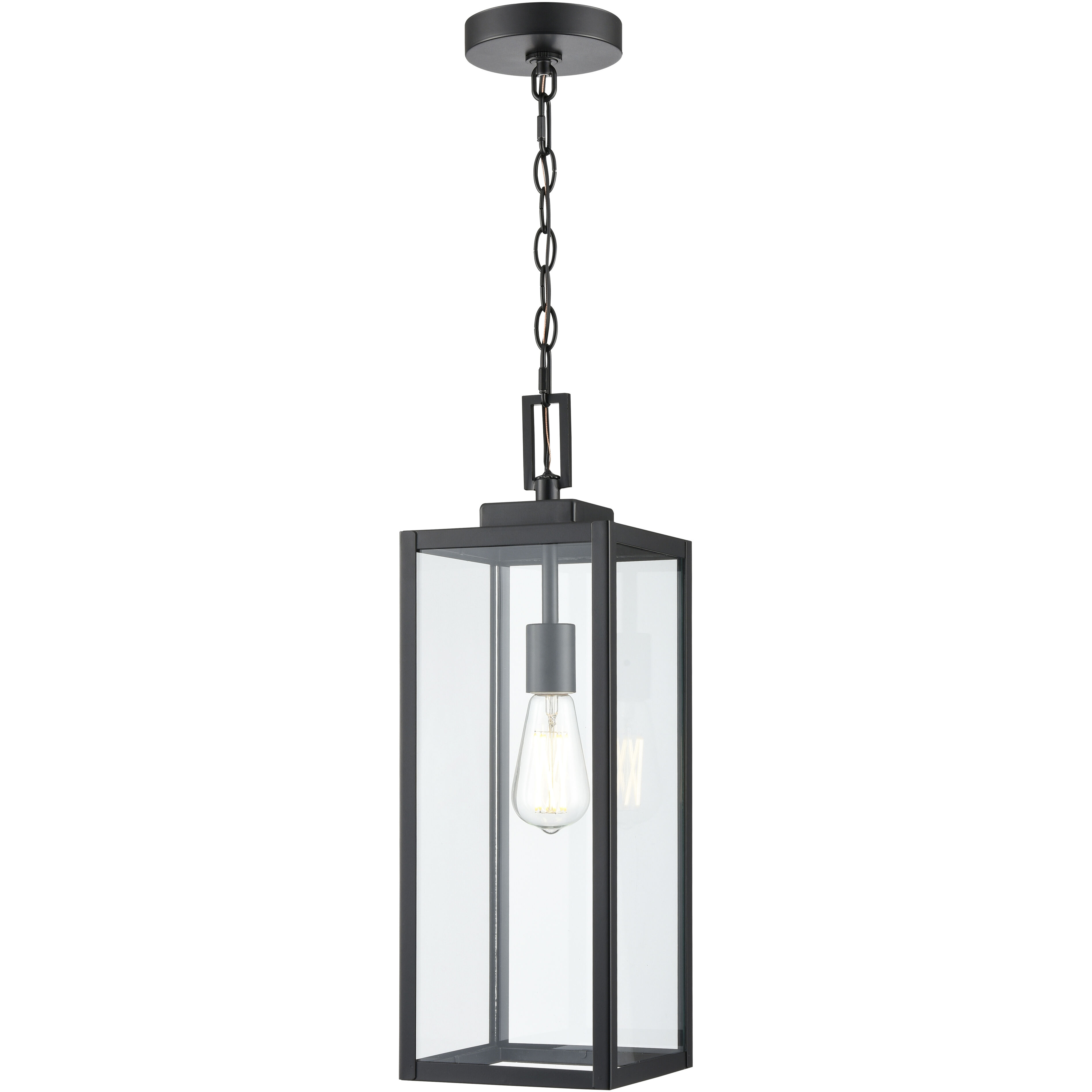 Atless 1 Light 7 inch Powder Coated Black Outdoor Hanging Pendant